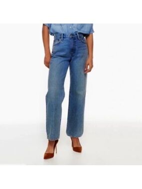 Denim Forum Marlo High Rise Loose Jeans Size 28 Medium Wash No Stretch